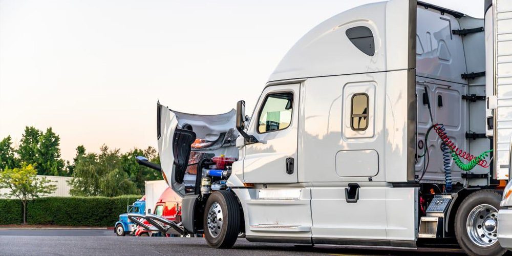 Image of a Truck Being Fix